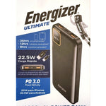بانك طاقة إنرجايزر الترايمت UE10073P – سعة 10,000mAh، شحن سريع 22.5W، دعم PD 3.0 و Quick Charge، مخرج USB مزدوج، تصميم محمول ومضغوط