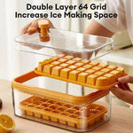 Square Ice Cube Tray With Storage Box One-button Press
