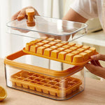 Square Ice Cube Tray With Storage Box One-button Press